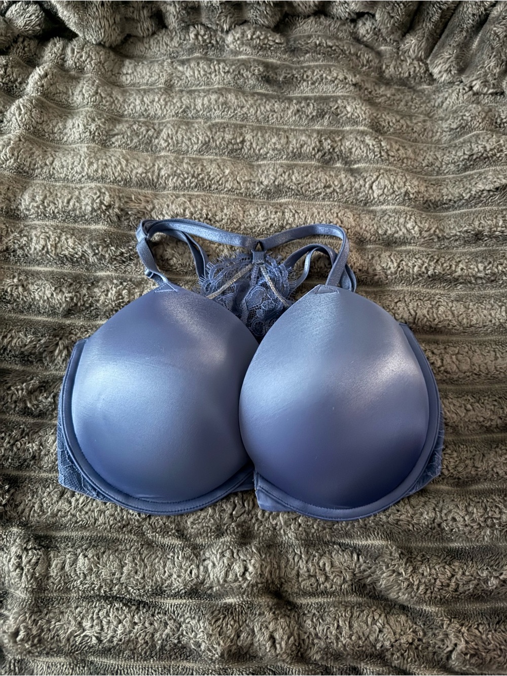Victoria's Secret Smooth Molded Racerback Bra in Dusty Blue